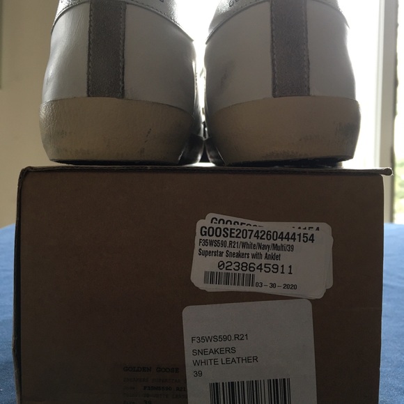 Golden Goose Superstar White/Navy/Multi sz 39 NIB - Picture 2 of 7